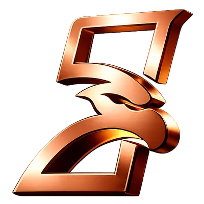 Entrance Worldwide three-dimensional copper logo rotating slowly